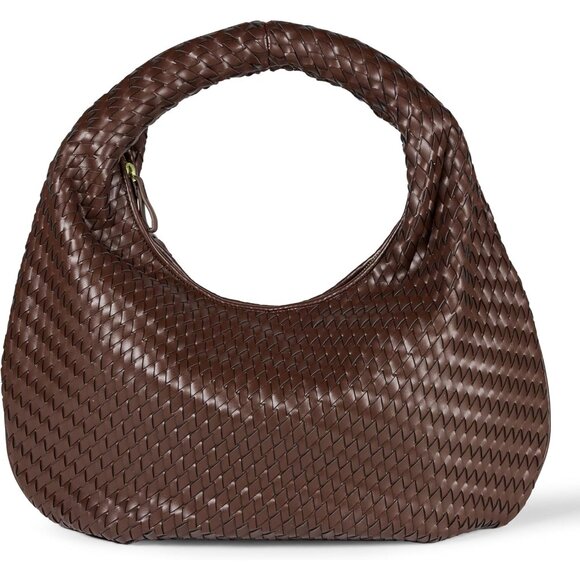 Handbags - Versatile Women's Woven Faux Leather Shoulder Bag - Perfect Daily Accessory